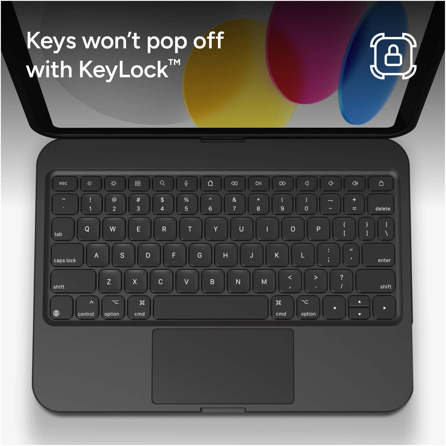 ZAGG Tough Keys iPad 11 (2025) / 10.9 (2022) Toetsenbord Hoes Book Case Zwart afbeelding 4
