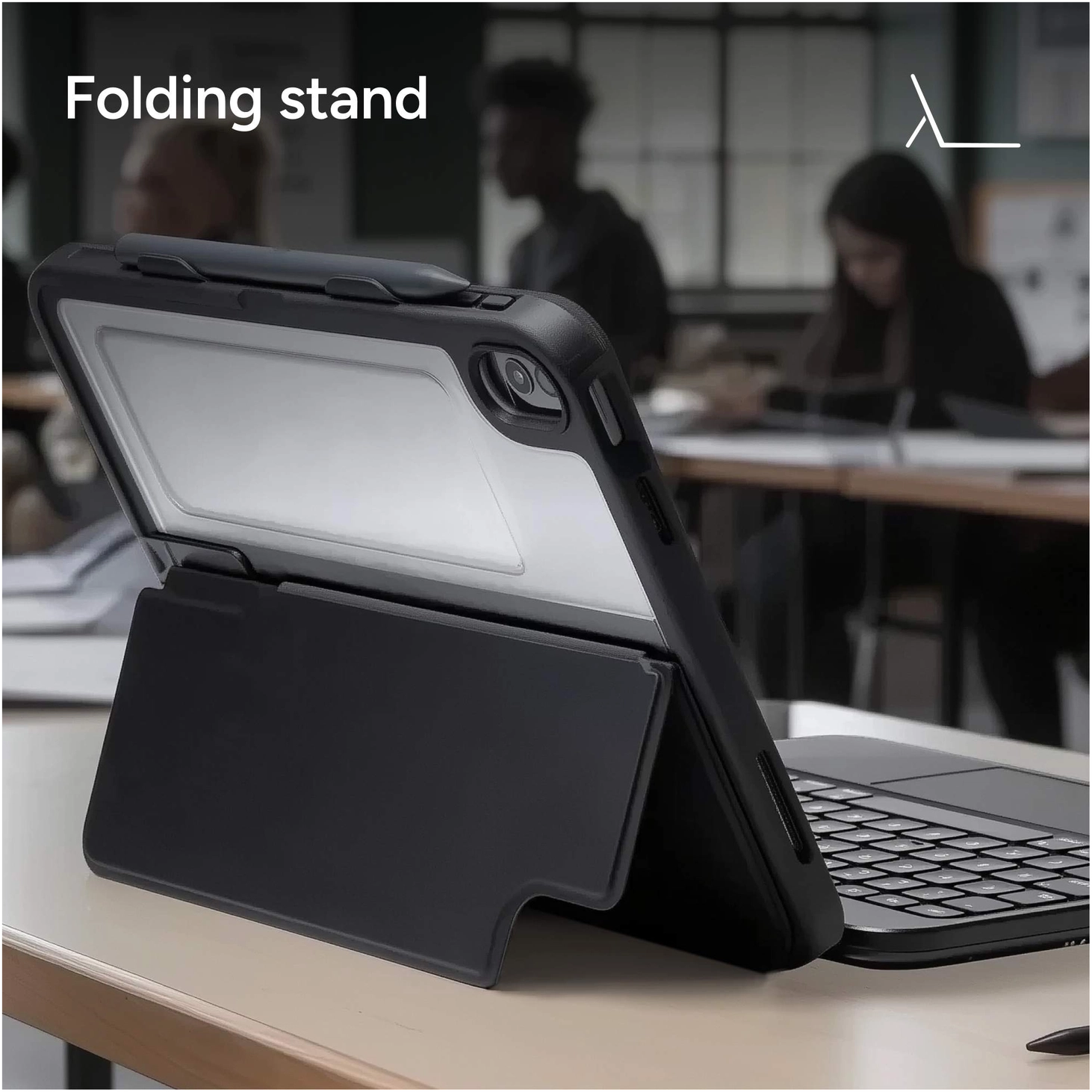 ZAGG Tough Keys iPad 11 (2025) / 10.9 (2022) Toetsenbord Hoes Book Case Zwart afbeelding 5