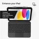 ZAGG Tough Keys iPad 11 (2025) / 10.9 (2022) Toetsenbord Hoes Book Case Zwart afbeelding 6