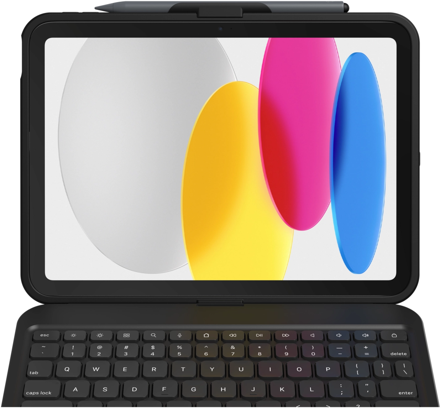 ZAGG Tough Keys iPad 11 (2025) / 10.9 (2022) Toetsenbord Hoes Book Case Zwart afbeelding 9