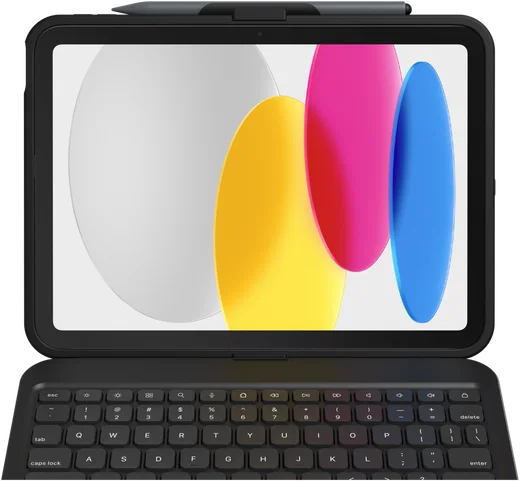 ZAGG Tough Keys iPad 11 (2025) / 10.9 (2022) Toetsenbord Hoes Book Case Zwart afbeelding 9