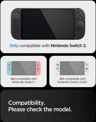 Spigen Dual Grip Nintendo Switch 2 Hoesje met Standaard Case Zwart afbeelding 8
