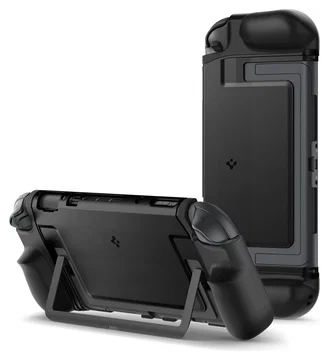 Spigen Dual Grip Nintendo Switch 2 Hoesje met Standaard Case Zwart