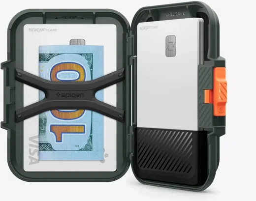 Spigen Lock Fit MagFit MagSafe Portemonee en Kaarthouder voor Pasjes Groen afbeelding 15