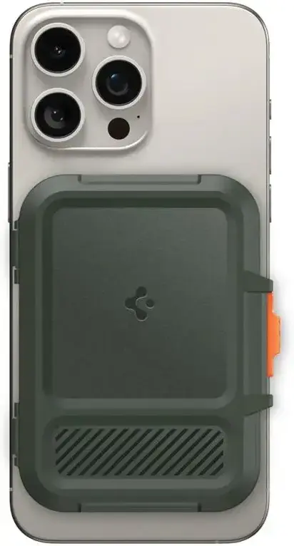 Spigen Lock Fit MagFit MagSafe Portemonee en Kaarthouder voor Pasjes Groen afbeelding 2