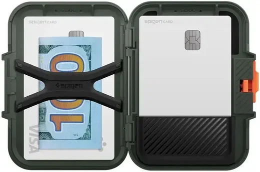 Spigen Lock Fit MagFit MagSafe Portemonee en Kaarthouder voor Pasjes Groen afbeelding 12