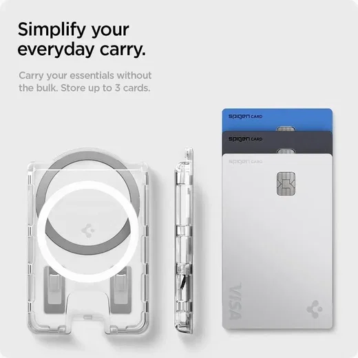 Spigen Ultra Hybrid MagFit+ MagSafe Kaarthouder Transparant afbeelding 4