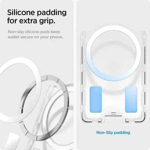Spigen Ultra Hybrid MagFit+ MagSafe Kaarthouder Transparant afbeelding 6