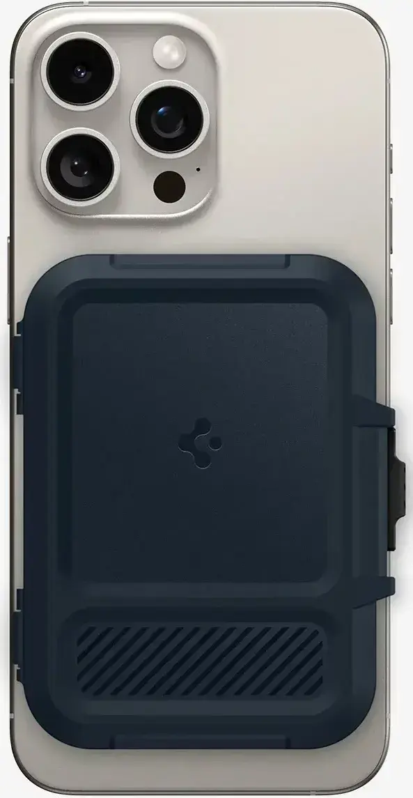 Spigen Lock Fit MagFit MagSafe Portemonee en Kaarthouder voor Pasjes Grijs afbeelding 2