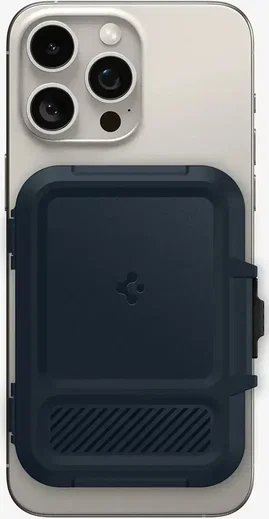 Spigen Lock Fit MagFit MagSafe Portemonee en Kaarthouder voor Pasjes Grijs afbeelding 2