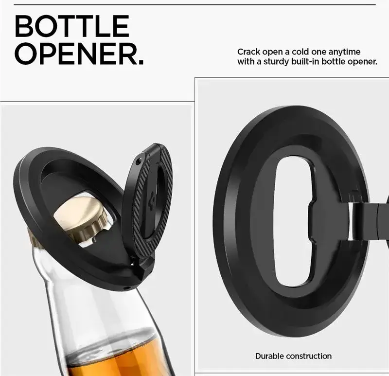 Spigen O-Mag Magnetische MagSafe Vinger Ring Houder Verstelbare Standaard Zwart afbeelding 8