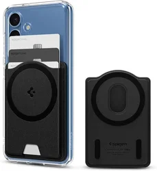 Spigen Valentinus MagFit+ Magnetische MagSafe Kaarthouder Zwart afbeelding