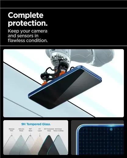 Spigen EZ Fit GLAS.tR Samsung Galaxy S25 Plus / S24 Plus Privacy Glass 2-Pack afbeelding 3