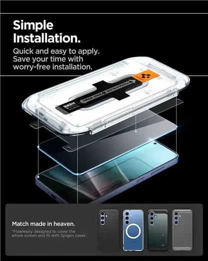 Spigen EZ Fit GLAS.tR Samsung Galaxy S25 Plus / S24 Plus Privacy Glass 2-Pack afbeelding 5