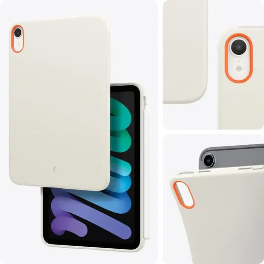 Spigen Nano Pop Apple iPad Mini 7 / 6 Hoes Back Cover Beige afbeelding 2