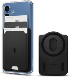Spigen Valentinus MagFit Magnetische MagSafe Kaarthouder Zwart afbeelding
