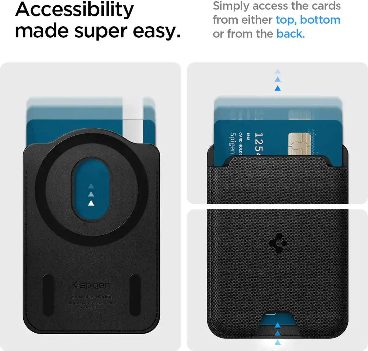 Spigen Urban Fit MagFit Magsafe/Qi2 Kaarthouder voor Pasjes Zwart afbeelding 6