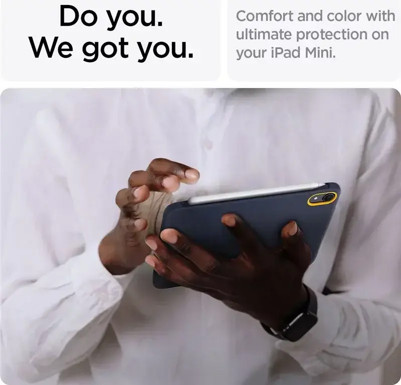 Spigen Nano Pop Apple iPad Mini 7 / 6 Hoes Back Cover Blauw afbeelding 5