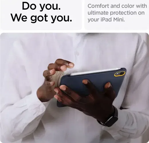 Spigen Nano Pop Apple iPad Mini 7 / 6 Hoes Back Cover Blauw afbeelding 5