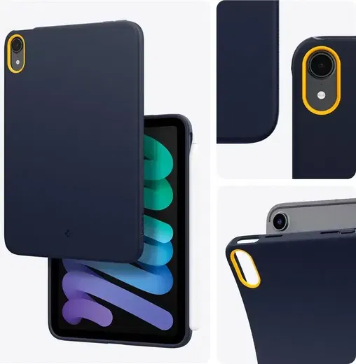 Spigen Nano Pop Apple iPad Mini 7 / 6 Hoes Back Cover Blauw afbeelding 2