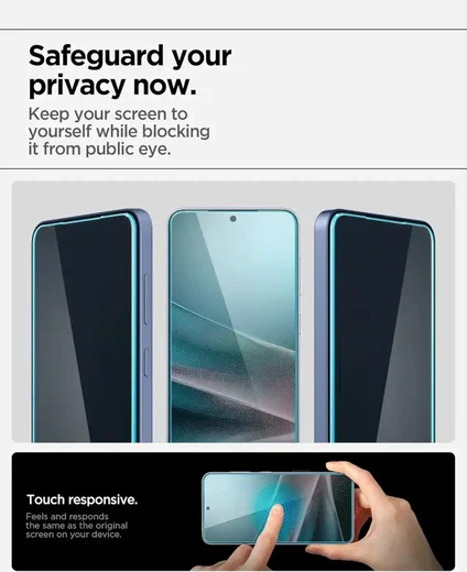 Spigen EZ Fit GLAS.tR Samsung Galaxy S25 / S24 Privacy Glass 2-Pack afbeelding 4