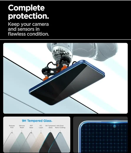 Spigen EZ Fit GLAS.tR Samsung Galaxy S25 / S24 Privacy Glass 2-Pack afbeelding 5