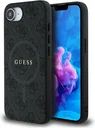 Guess iPhone 17e / 16e Hoesje MagSafe Hard Case 4G Monogram Logo Zwart