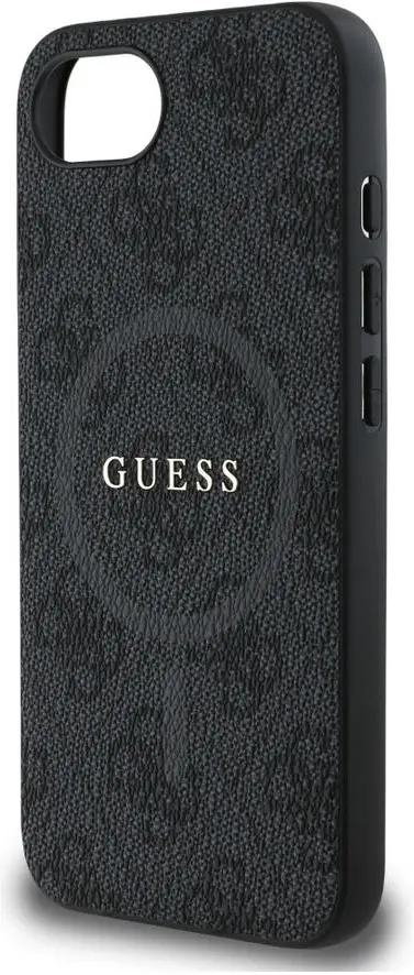 Guess iPhone 17e / 16e Hoesje MagSafe Hard Case 4G Monogram Logo Zwart afbeelding 5