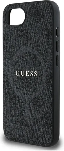 Guess iPhone 17e / 16e Hoesje MagSafe Hard Case 4G Monogram Logo Zwart afbeelding 5