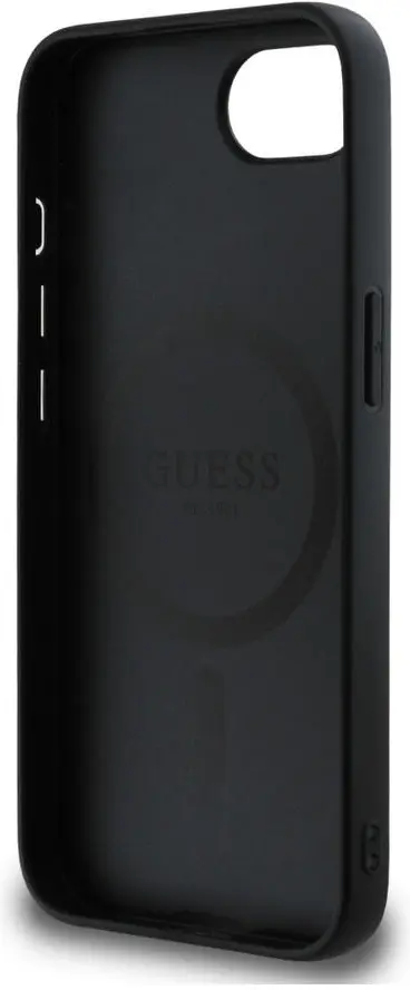 Guess iPhone 17e / 16e Hoesje MagSafe Hard Case 4G Monogram Logo Zwart afbeelding 6