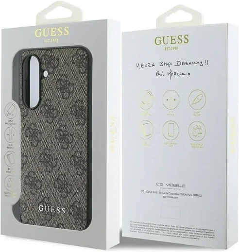 Guess Samsung Galaxy A56 Hoesje Charm Back Cover Bruin afbeelding 2