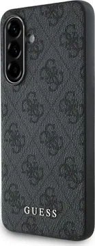 Guess Samsung Galaxy A36 Hoesje Hard Case 4G Logo Metal Zwart