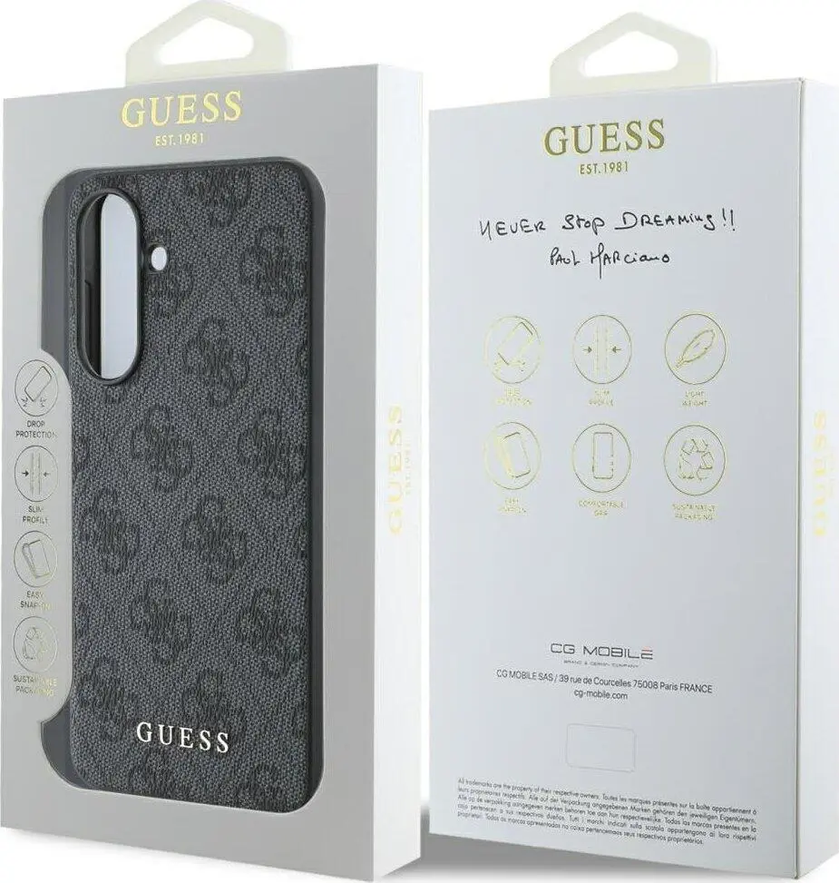 Guess Samsung Galaxy A36 Hoesje Hard Case 4G Logo Metal Zwart afbeelding 7