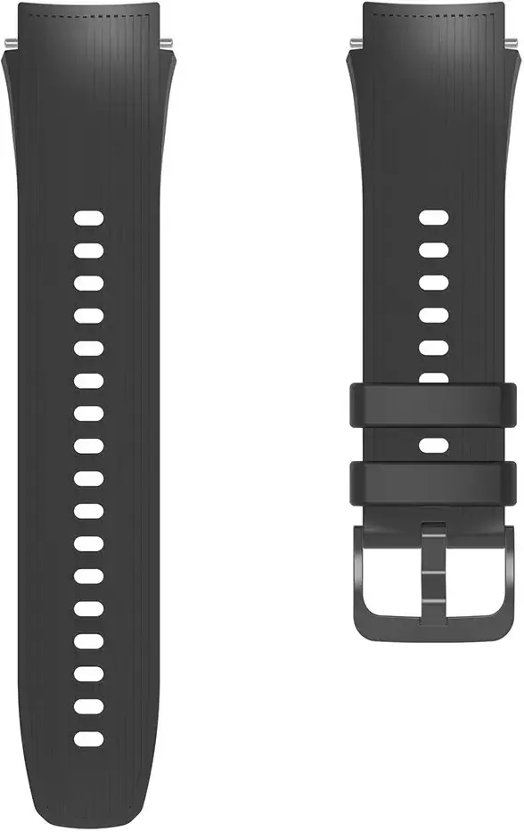 OnePlus Watch 3 / 2R / 2 Bandje - Siliconen met Gespsluiting - Zwart afbeelding 2