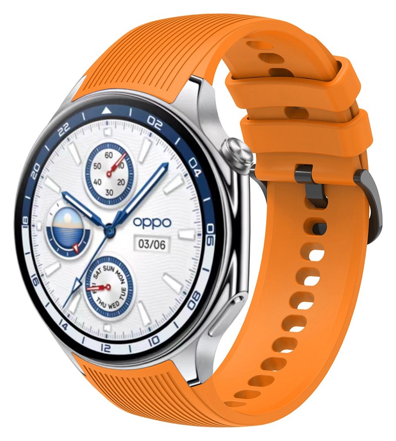OnePlus Watch 3 / 2R / 2 Bandje - Siliconen met Gespsluiting - Oranje afbeelding 4