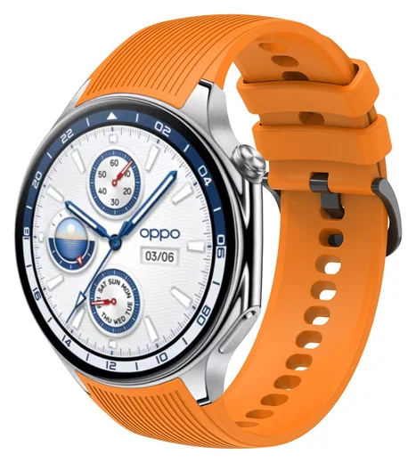 OnePlus Watch 3 / 2R / 2 Bandje - Siliconen met Gespsluiting - Oranje afbeelding 4