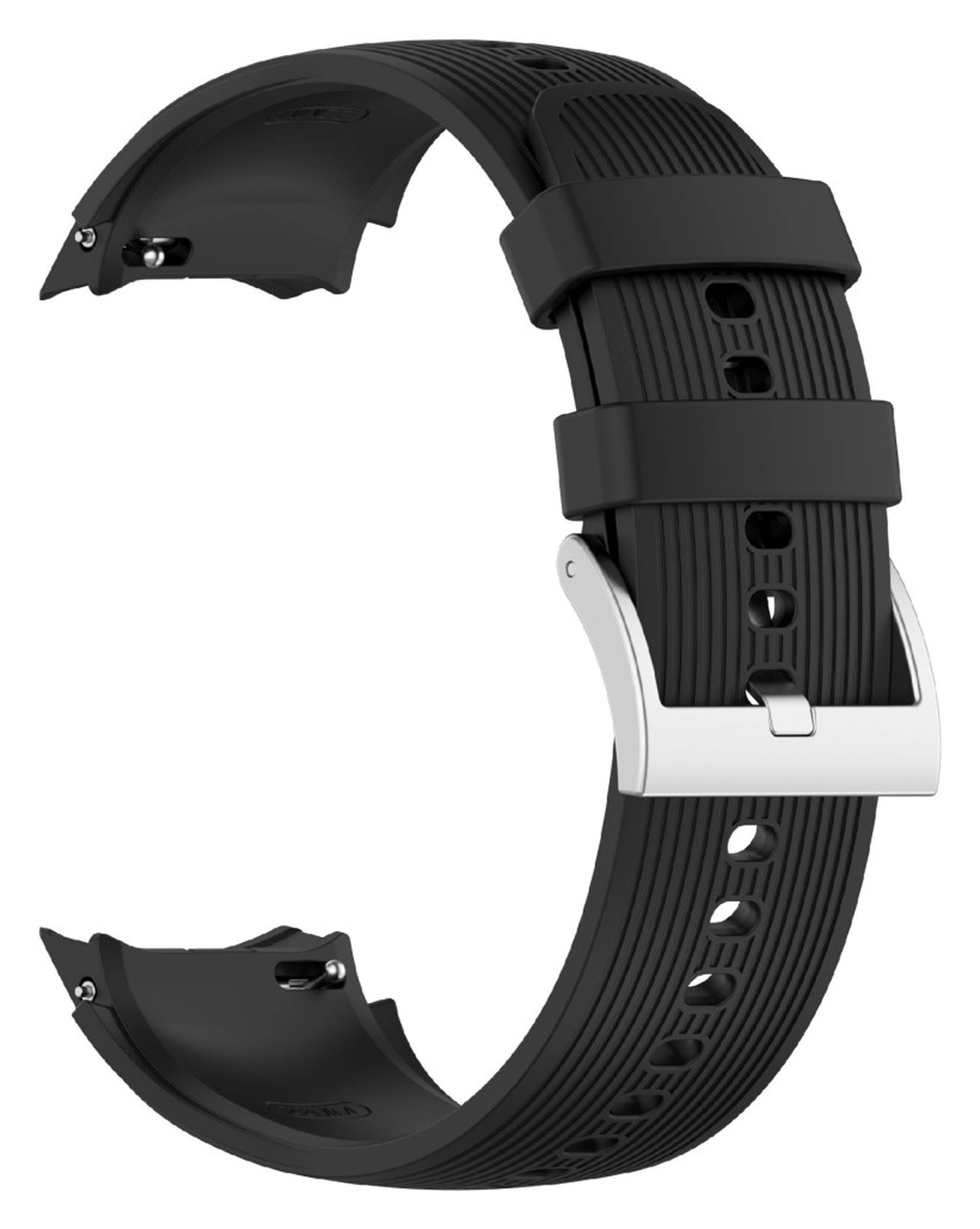 OnePlus Watch 3 / 2R / 2 Bandje Siliconen - met Gespsluiting - Zwart afbeelding 1