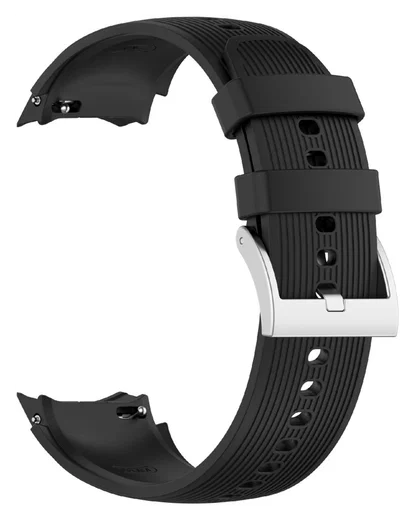 OnePlus Watch 3 / 2R / 2 Bandje Siliconen - met Gespsluiting - Zwart afbeelding 1