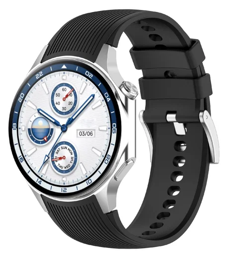 OnePlus Watch 3 / 2R / 2 Bandje Siliconen - met Gespsluiting - Zwart afbeelding 2