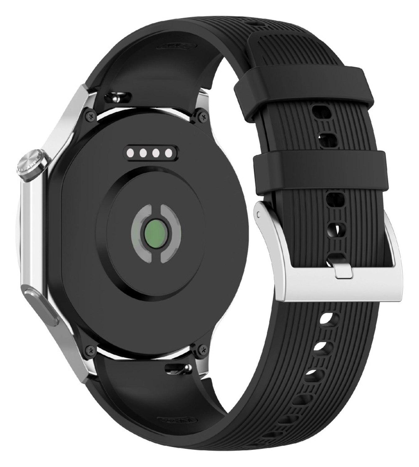 OnePlus Watch 3 / 2R / 2 Bandje Siliconen - met Gespsluiting - Zwart afbeelding 3