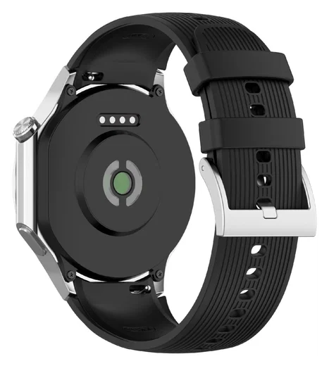 OnePlus Watch 3 / 2R / 2 Bandje Siliconen - met Gespsluiting - Zwart afbeelding 3