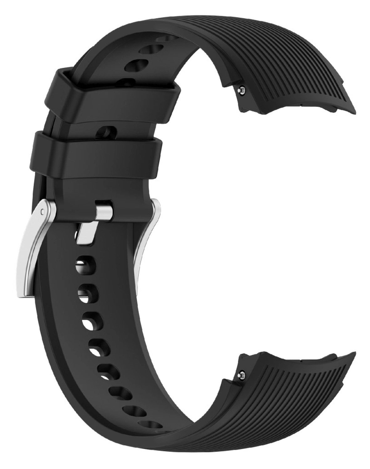 OnePlus Watch 3 / 2R / 2 Bandje Siliconen - met Gespsluiting - Zwart afbeelding 4