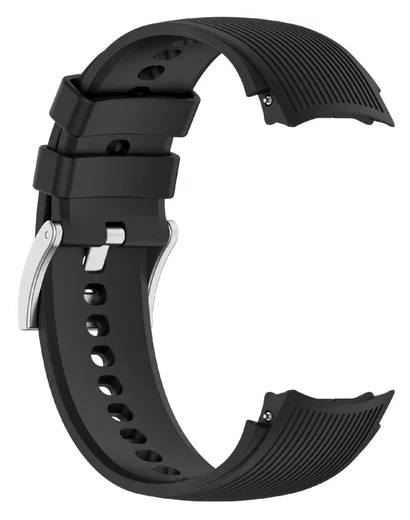 OnePlus Watch 3 / 2R / 2 Bandje Siliconen - met Gespsluiting - Zwart afbeelding 4