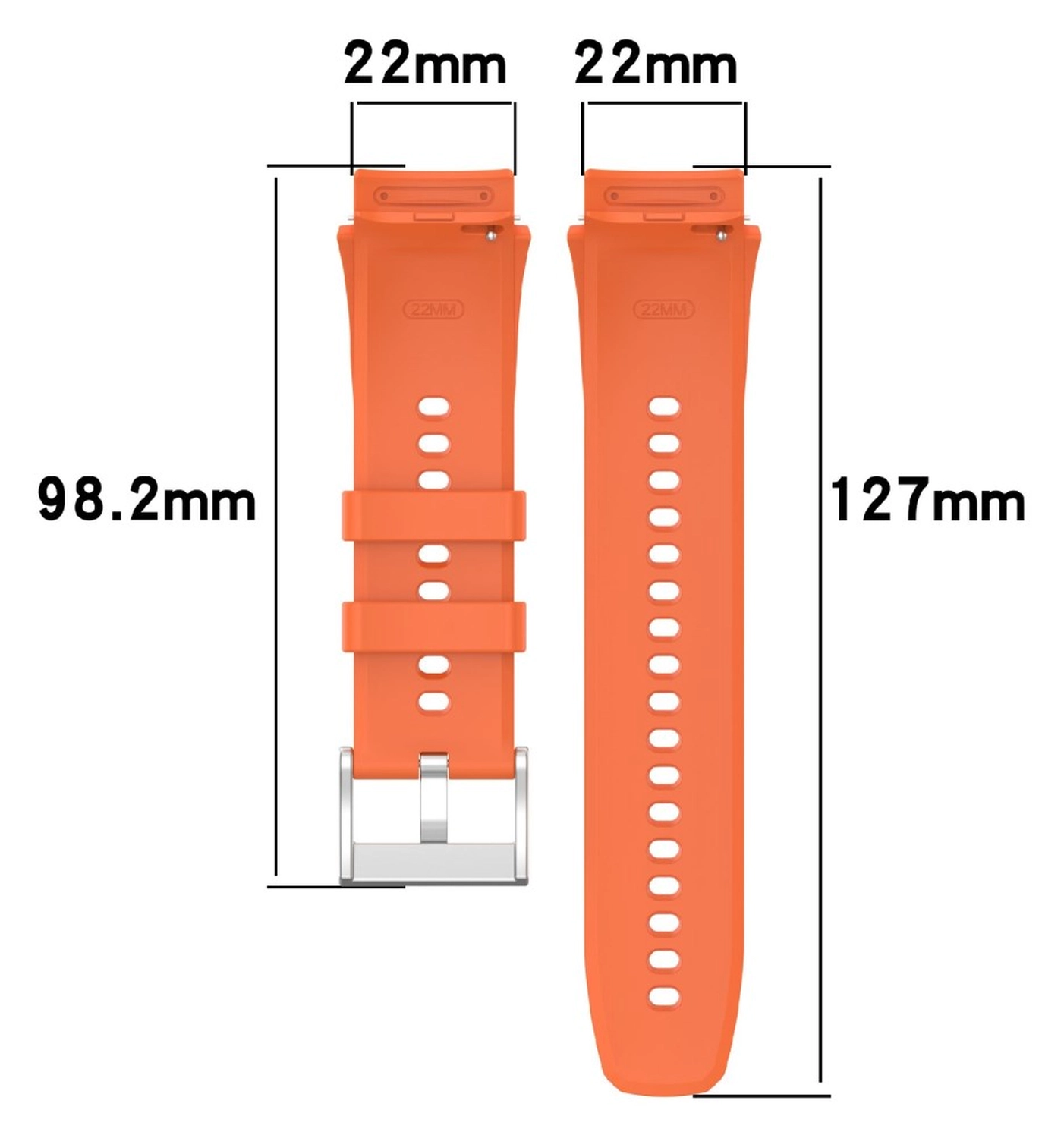 OnePlus Watch 3 / 2R / 2 Bandje Siliconen - met Gespsluiting - Zwart afbeelding 6