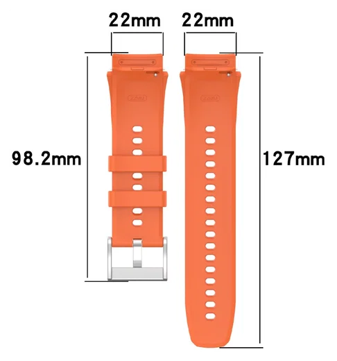 OnePlus Watch 3 / 2R / 2 Bandje Siliconen - met Gespsluiting - Zwart afbeelding 6