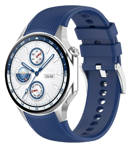 OnePlus Watch 3 / 2R / 2 Bandje Siliconen - met Gespsluiting - Blauw afbeelding 2