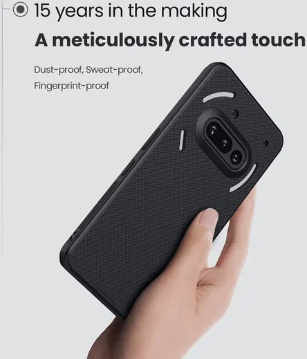 Nillkin Frosted Shield Nothing Phone (3a) Hoesje MagSafe Back Cover Zwart afbeelding 4