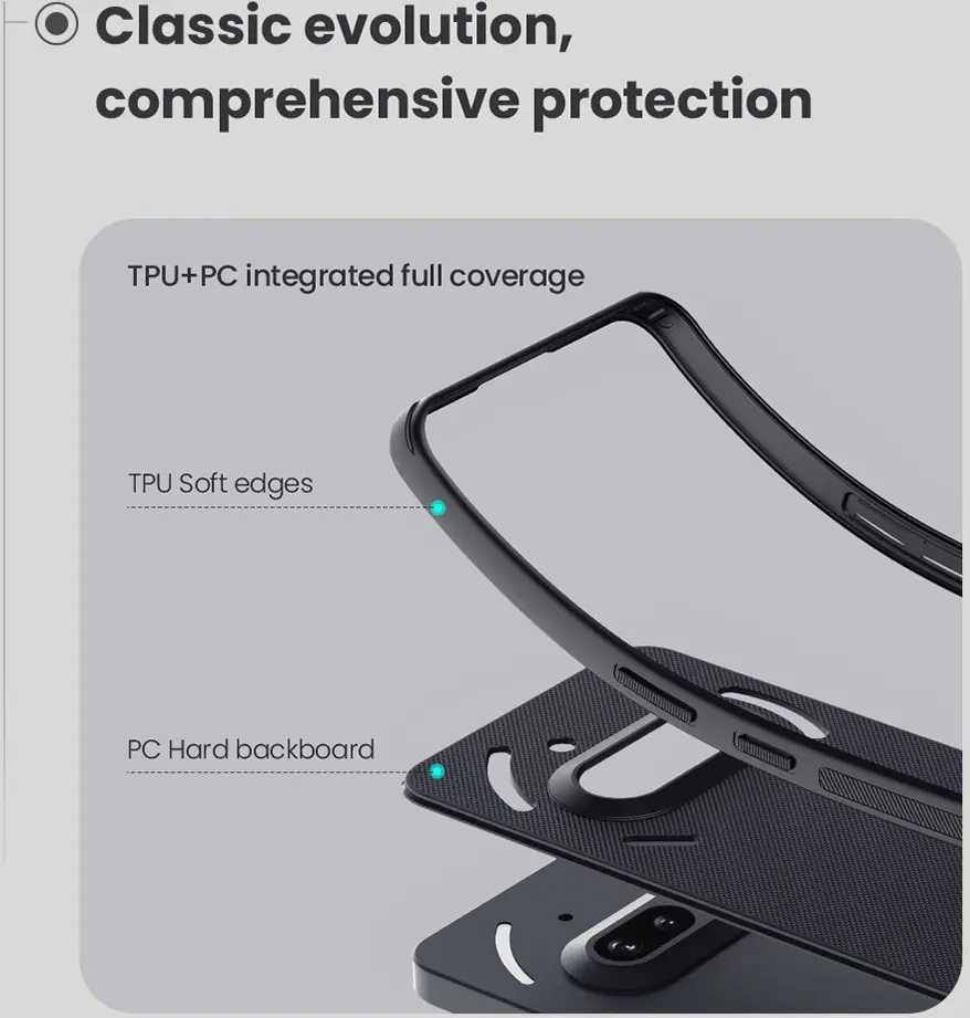 Nillkin Frosted Shield Nothing Phone (3a) Hoesje MagSafe Back Cover Zwart afbeelding 6