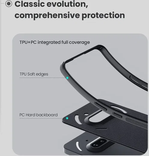 Nillkin Frosted Shield Nothing Phone (3a) Hoesje MagSafe Back Cover Zwart afbeelding 6