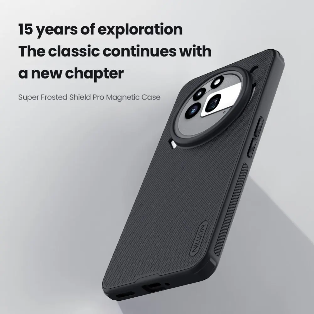 Nillkin Frosted Shield Nothing Phone (3a) Pro Hoesje MagSafe Back Cover Zwart afbeelding 4